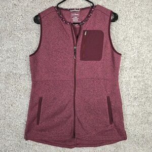LL Bean Women Fleece Vest Size Small Full Zip Outdoor Hiking Gorpcore
